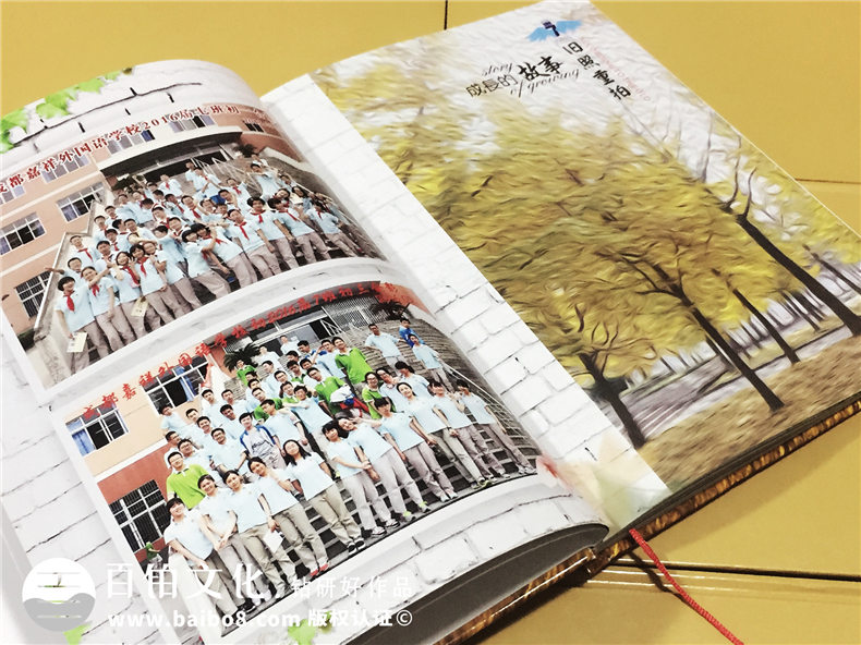 初中畢業(yè)紀念冊設計-時(shí)光的小火車(chē)記錄著(zhù)校園成長(cháng)-嘉祥外國語(yǔ)學(xué)校