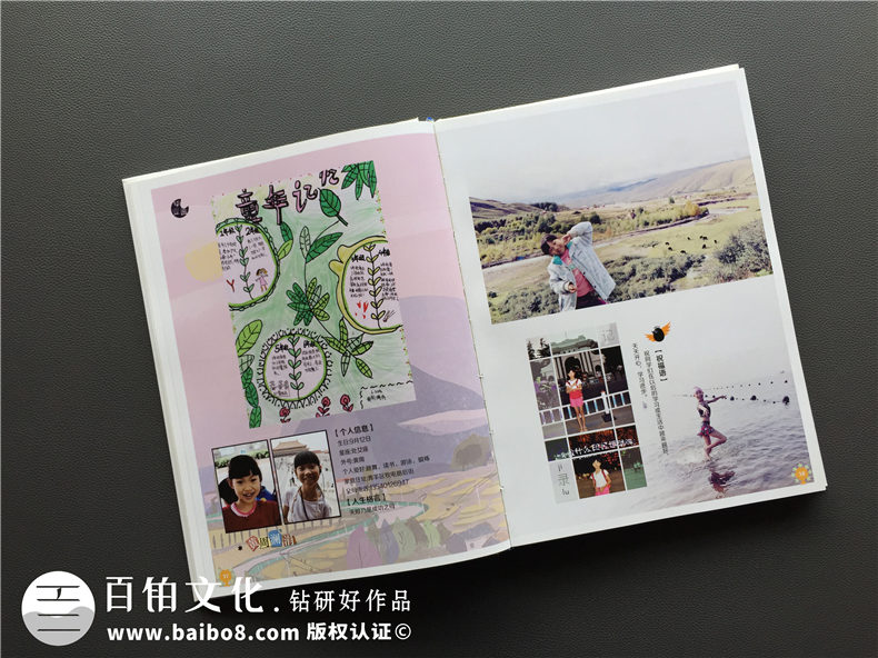 天真爛漫風(fēng)小學(xué)畢業(yè)紀念相冊設計-六年級畢業(yè)留念冊-成師附小