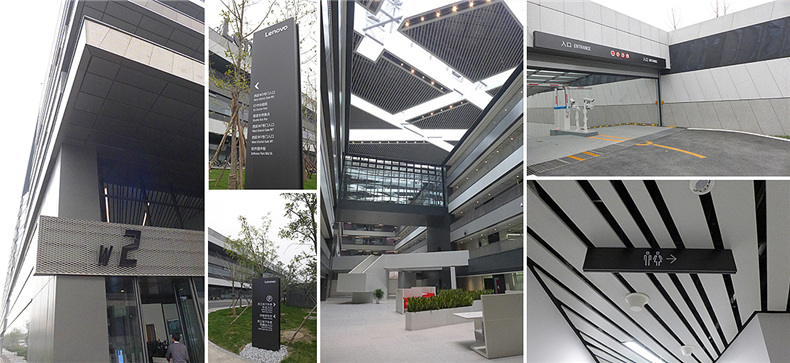 看了這組辦公園區導視系統設計 原來(lái)國內大佬公司不止企業(yè)做得牛!