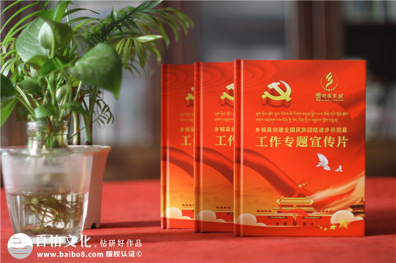 光盤(pán)精裝盒包裝定做-創(chuàng  )建進(jìn)步示范縣工作專(zhuān)題宣傳片視頻光盤(pán)包裝盒