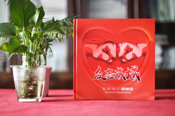 抗疫故事專(zhuān)題回憶錄畫(huà)冊-設計記錄街道辦抗疫復工歷史的專(zhuān)輯宣傳冊