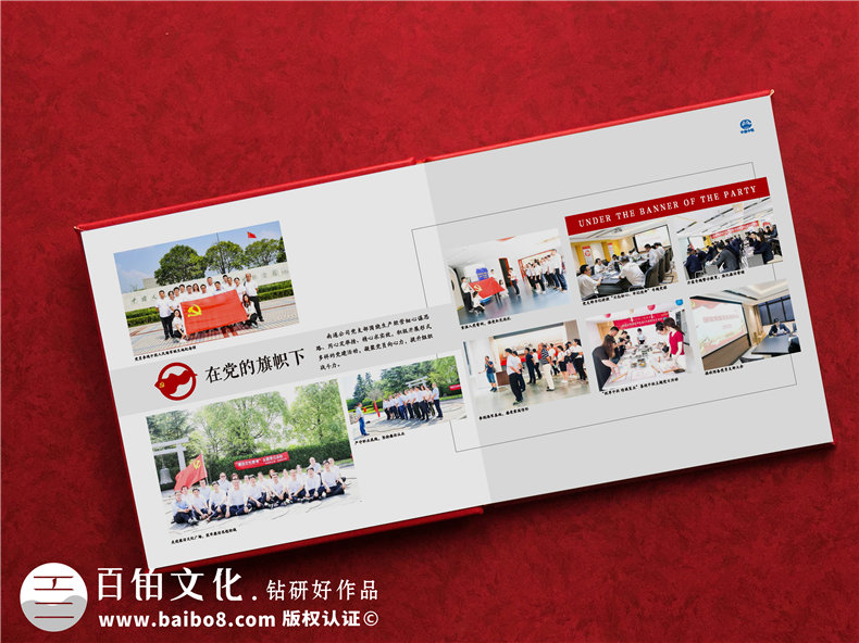 黨建畫(huà)冊設計-制作單位黨建工作紀實(shí)圖冊
