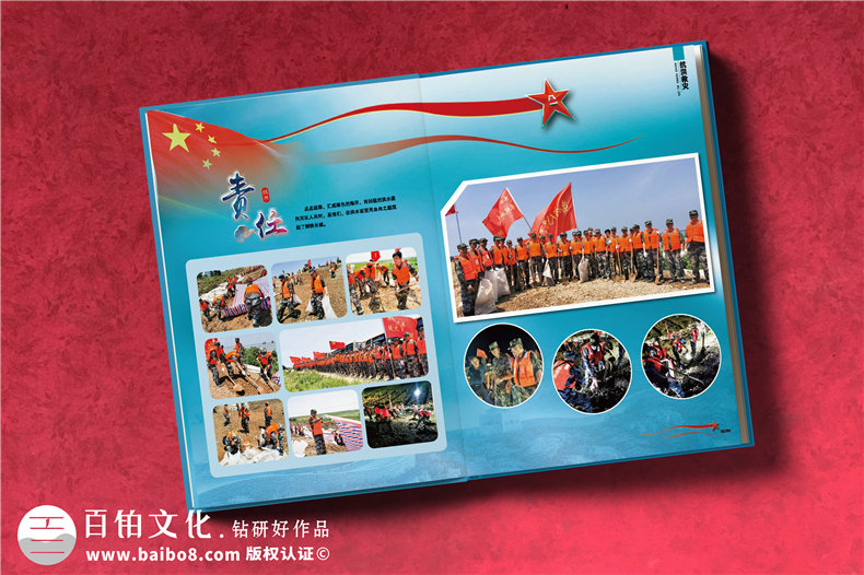 抗洪救災紀念冊制作-齊心協(xié)力抗洪搶險展現英雄事件的內容