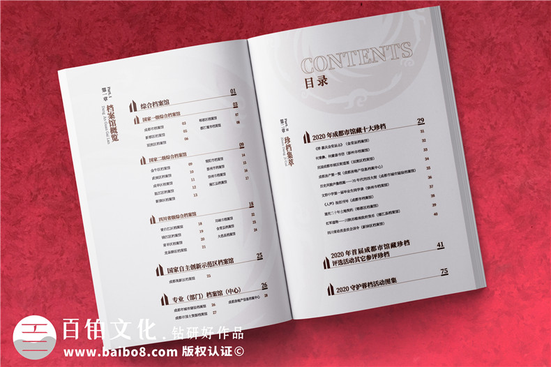 政府職能部門(mén)檔案館宣傳畫(huà)冊-事業(yè)單位工作成果出書(shū)