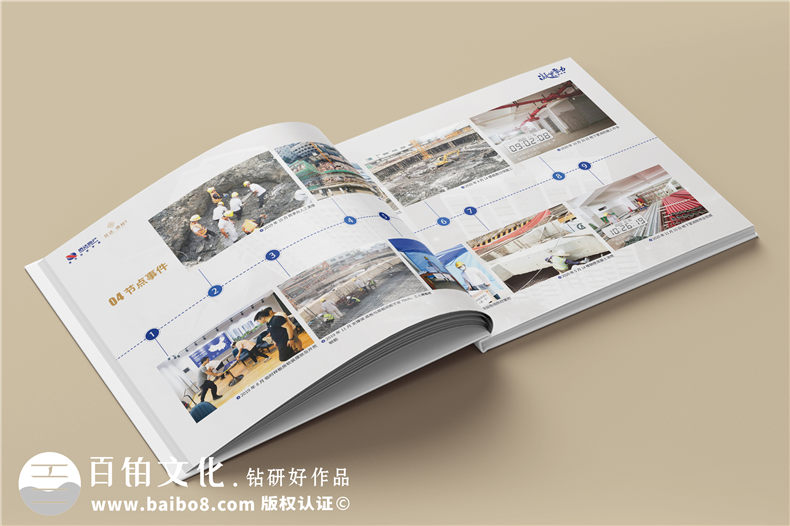 項目回憶錄紀念圖冊-工程建設項目施工宣傳冊