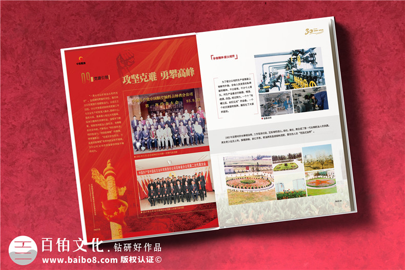 公司成立三十周年紀念畫(huà)冊-單位30周年圖冊?xún)热菰O計