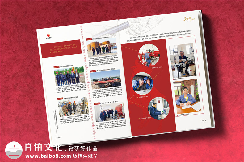 公司成立三十周年紀念畫(huà)冊-單位30周年圖冊?xún)热菰O計