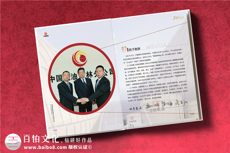 公司成立三十周年紀念畫(huà)冊-單位30周年圖冊?xún)热菰O計