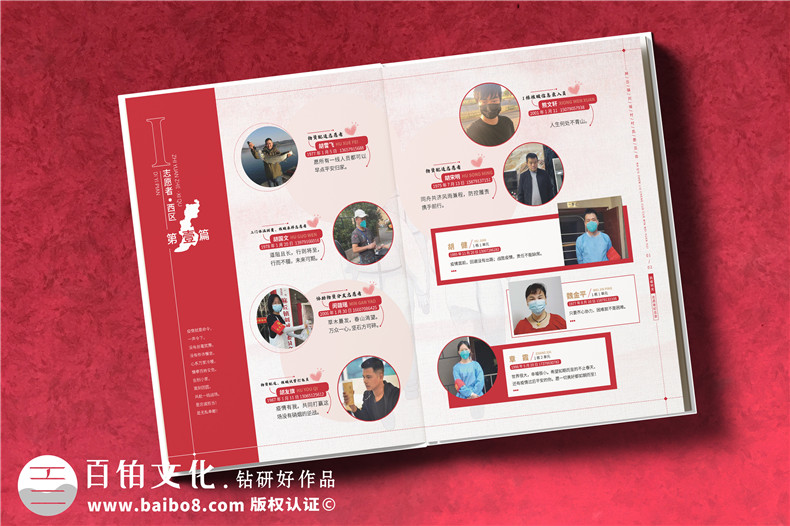 疫情防控志愿者照片制作抗疫圖畫(huà)冊-街道疫情防控紀念冊