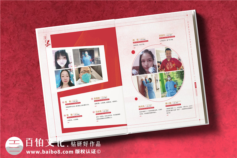 疫情防控志愿者照片制作抗疫圖畫(huà)冊-街道疫情防控紀念冊