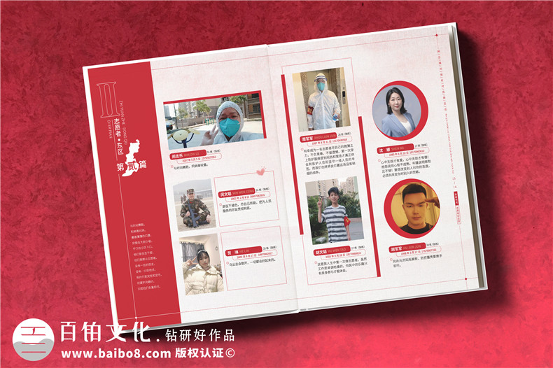 疫情防控志愿者照片制作抗疫圖畫(huà)冊-街道疫情防控紀念冊