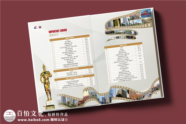 建工集團60周年紀念畫(huà)冊設計制作-匠心精筑，行穩致遠