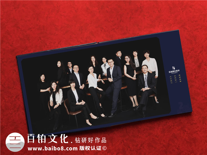 高端企業(yè)周年慶畫(huà)冊設計制作方案賞析-布面燙金紀念相冊案例模板