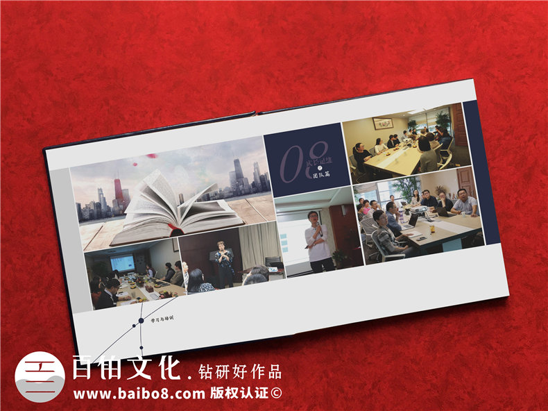 高端企業(yè)周年慶畫(huà)冊設計制作方案賞析-布面燙金紀念相冊案例模板
