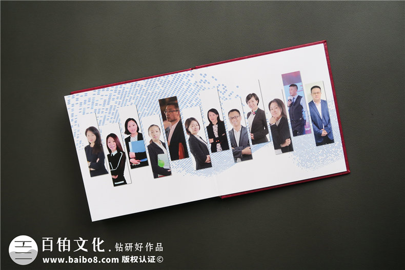 公司年度總結影集-年末單位為功勛員工頒獎做的皮面精裝紀念相冊!