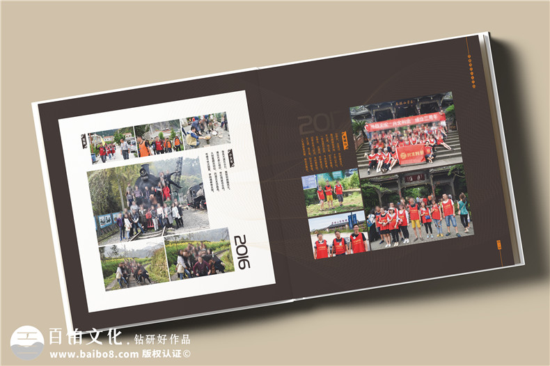 企業(yè)5周年度回憶錄故事冊怎么設計-制作員工工作生活的紀念相冊集