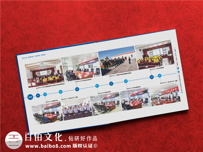 項目完工制作成宣傳資料畫(huà)冊-施工單位竣工后給工程隊紀念圖冊