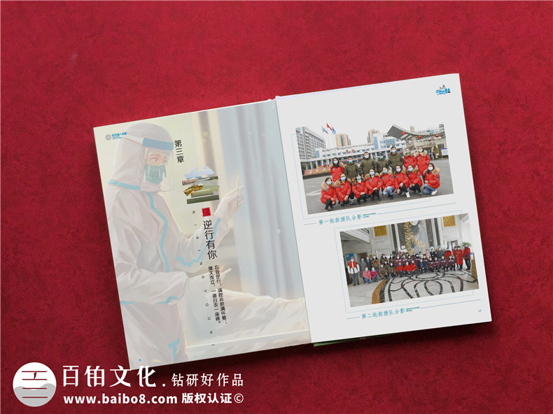 抗疫結束送支援醫護人員的紀念冊-抗擊疫情宣傳影集紀念畫(huà)冊設計