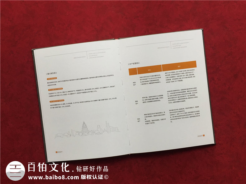 基金管理公司業(yè)績(jì)資料匯報畫(huà)冊-精裝資產(chǎn)配置報告圖冊怎么做