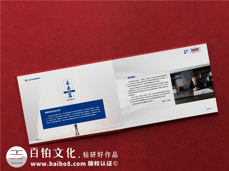 單位一周年紀念冊怎么設計-公司1周年慶典獻禮工作總結留念冊