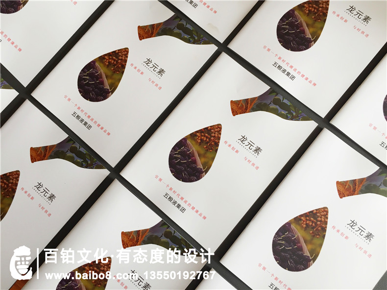 酒業(yè)公司招商加盟宣傳冊設計-白酒水產(chǎn)品畫(huà)冊樣本制作-五糧液集團
