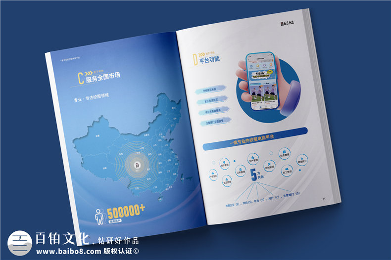 電商平臺簡(jiǎn)介宣傳冊設計-校服電商采購平臺畫(huà)冊