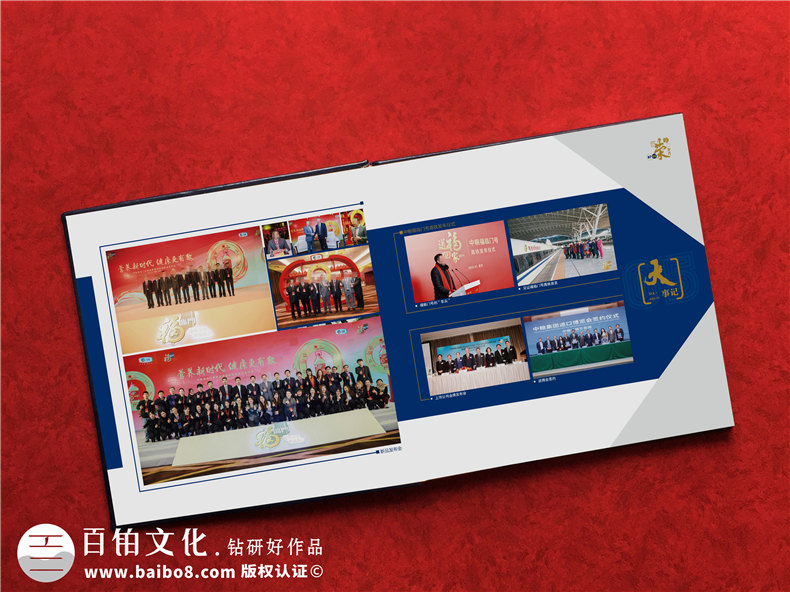 公司領(lǐng)導卸任離崗紀念相冊模板-看精美高檔的影集案例學(xué)怎么排版?