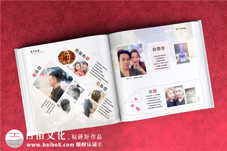 戀愛(ài)紀念相冊書(shū)制作-兩個(gè)人的情侶周年愛(ài)情回憶錄影集收藏畫(huà)冊定制