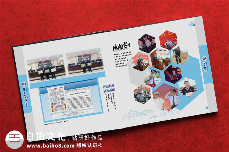 公安局領(lǐng)導相冊-退休民警任期回憶紀念畫(huà)冊
