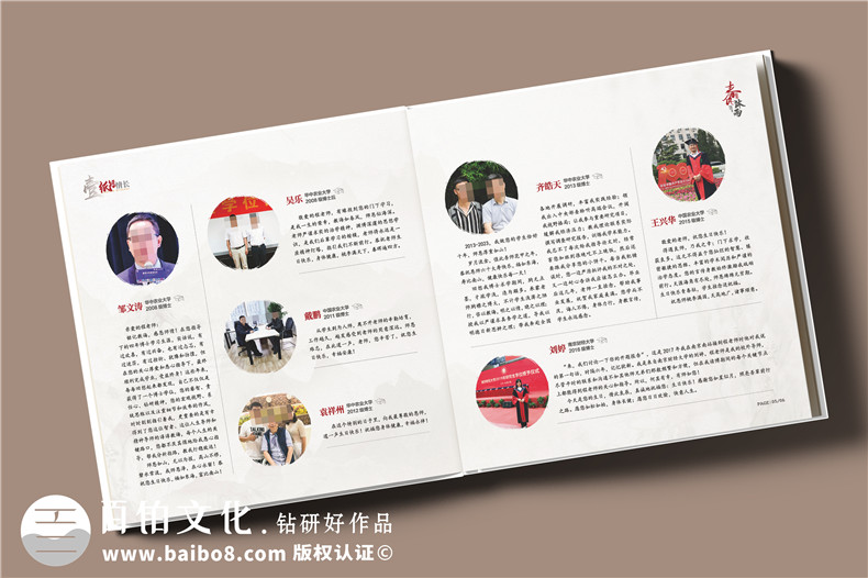 研究生同學(xué)送導師的紀念冊定制-實(shí)驗室師生相聚相冊制作