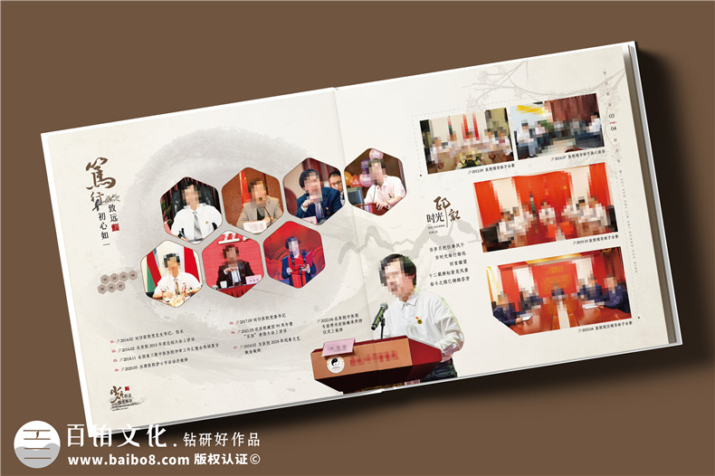 領(lǐng)導工作記錄畫(huà)冊-醫院院長(cháng)黨委書(shū)記退休紀念冊定制