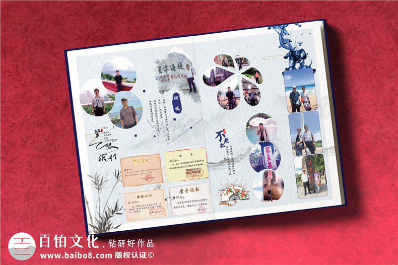 給單位退休員工設計相冊,全體退休人員紀念相冊統一編輯怎么做